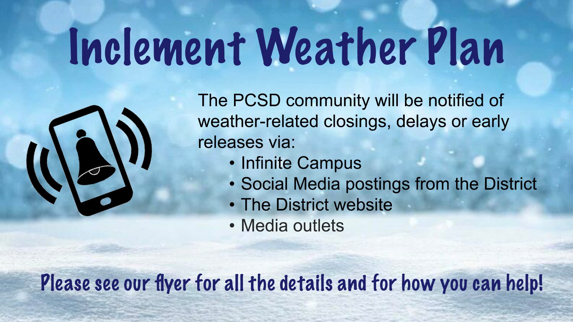 PCSD Inclement Weather Plan 